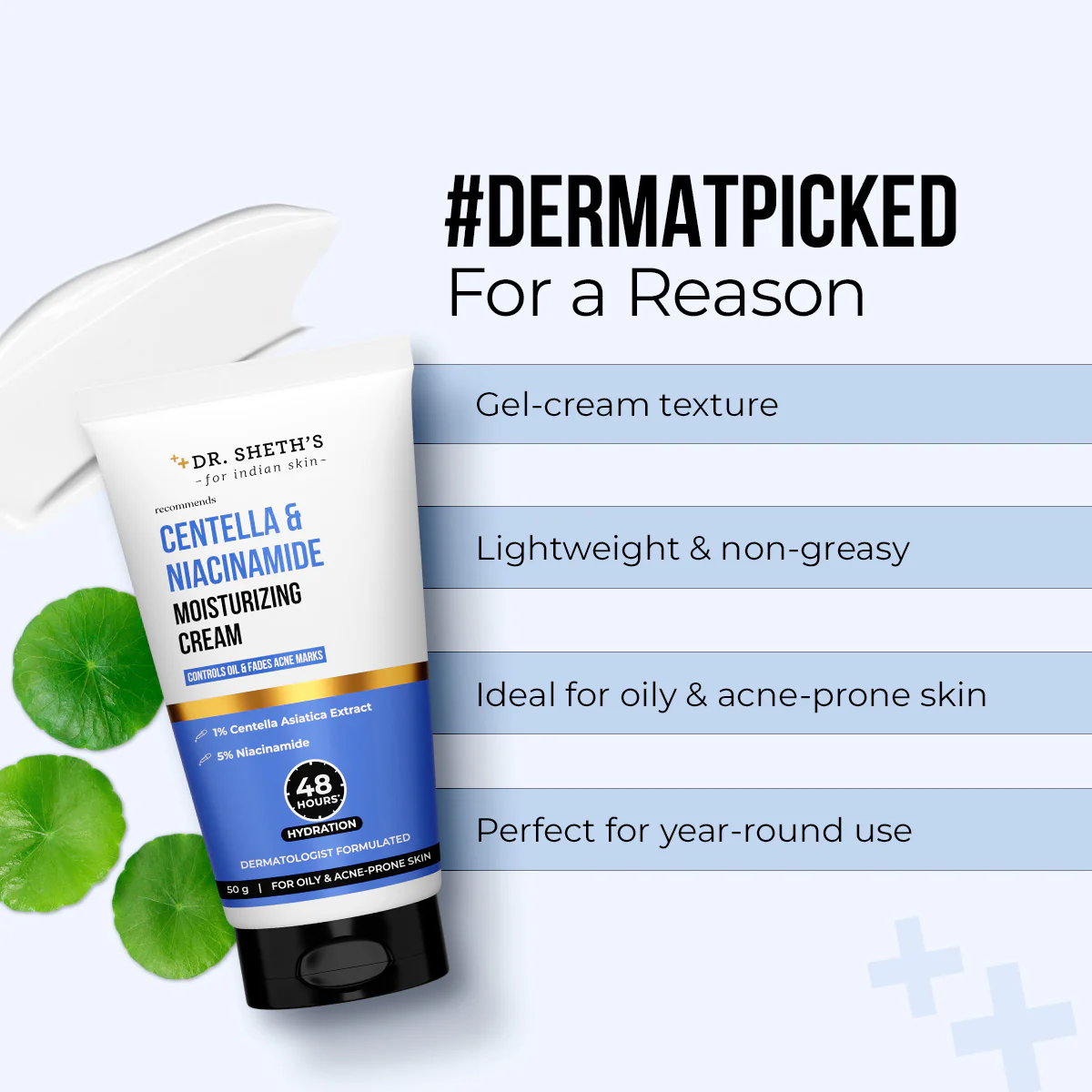 Centella & Niacinamide Moisturizing Cream - 50g - Image 4