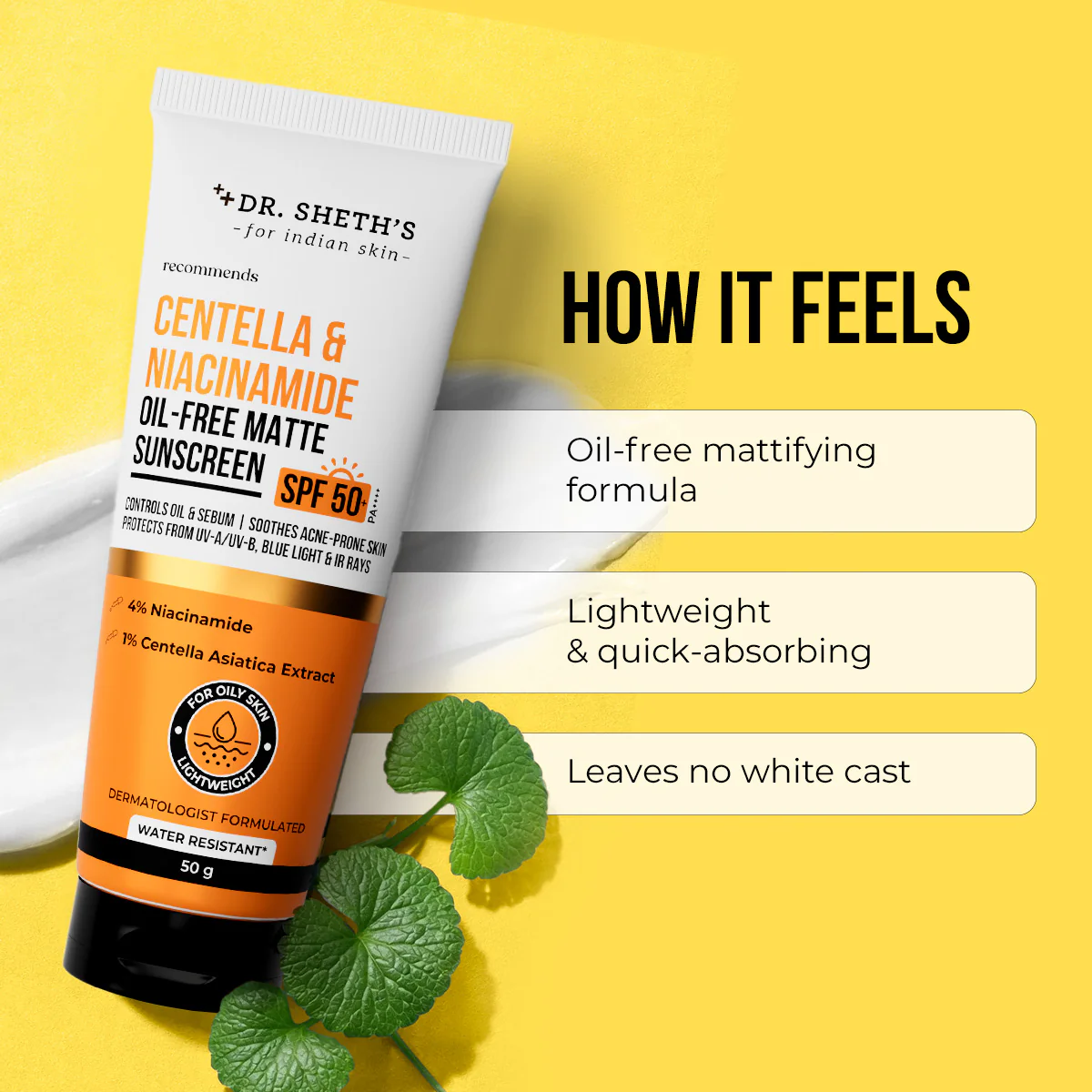 Centella & Niacinamide Oil-Free Matte Sunscreen - 50g - Image 7