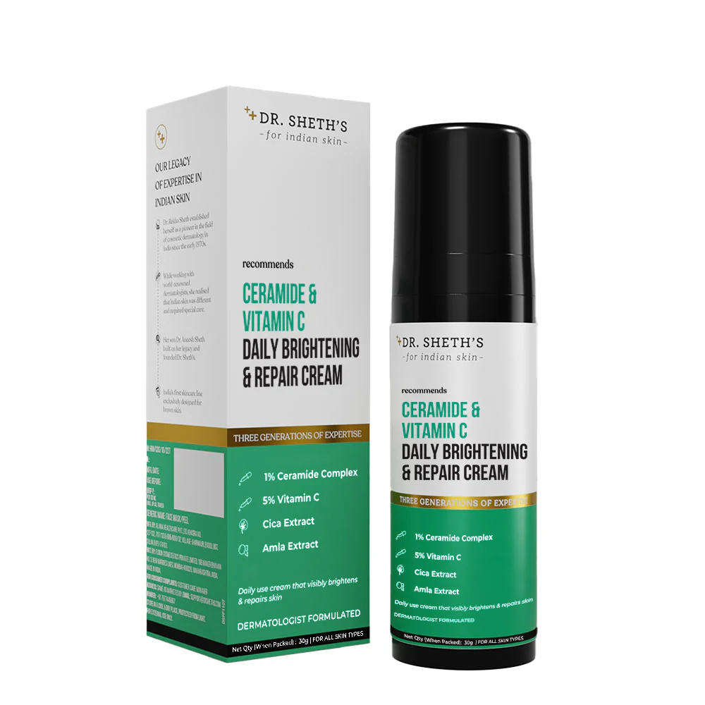 Ceramide & Vitamin C Daily Brightening & Repair Cream - 30G - Image 5