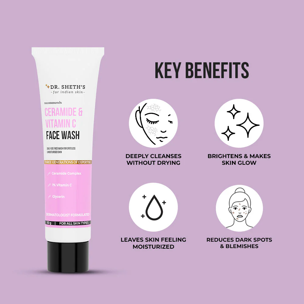 Ceramide & Vitamin C Face Wash -10g - Image 3