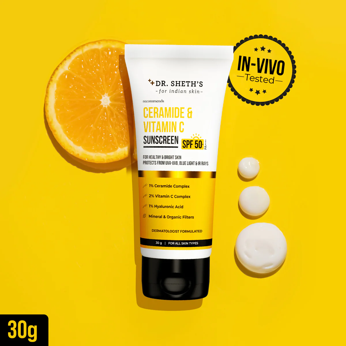 Ceramide & Vitamin C Sunscreen - 30g (Pack of 2) - Image 2