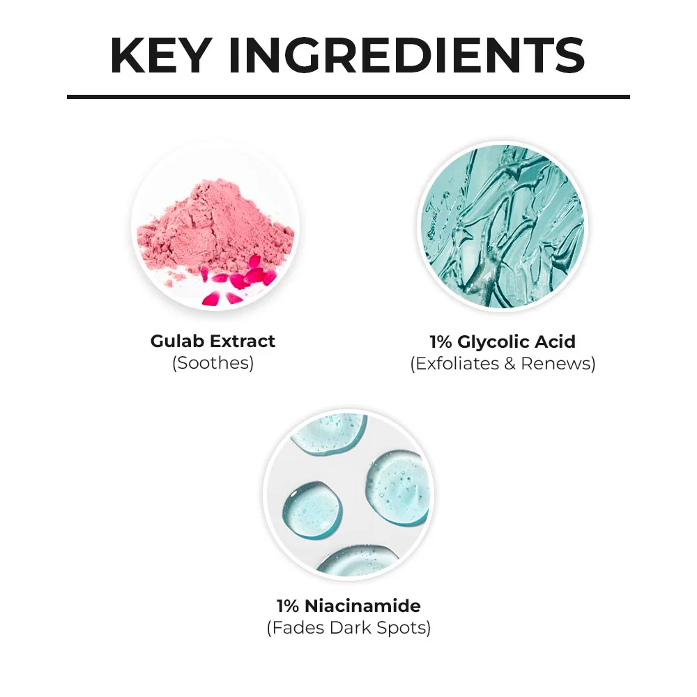 Gulab & Glycolic Acid Face Wash - 100g - Image 4