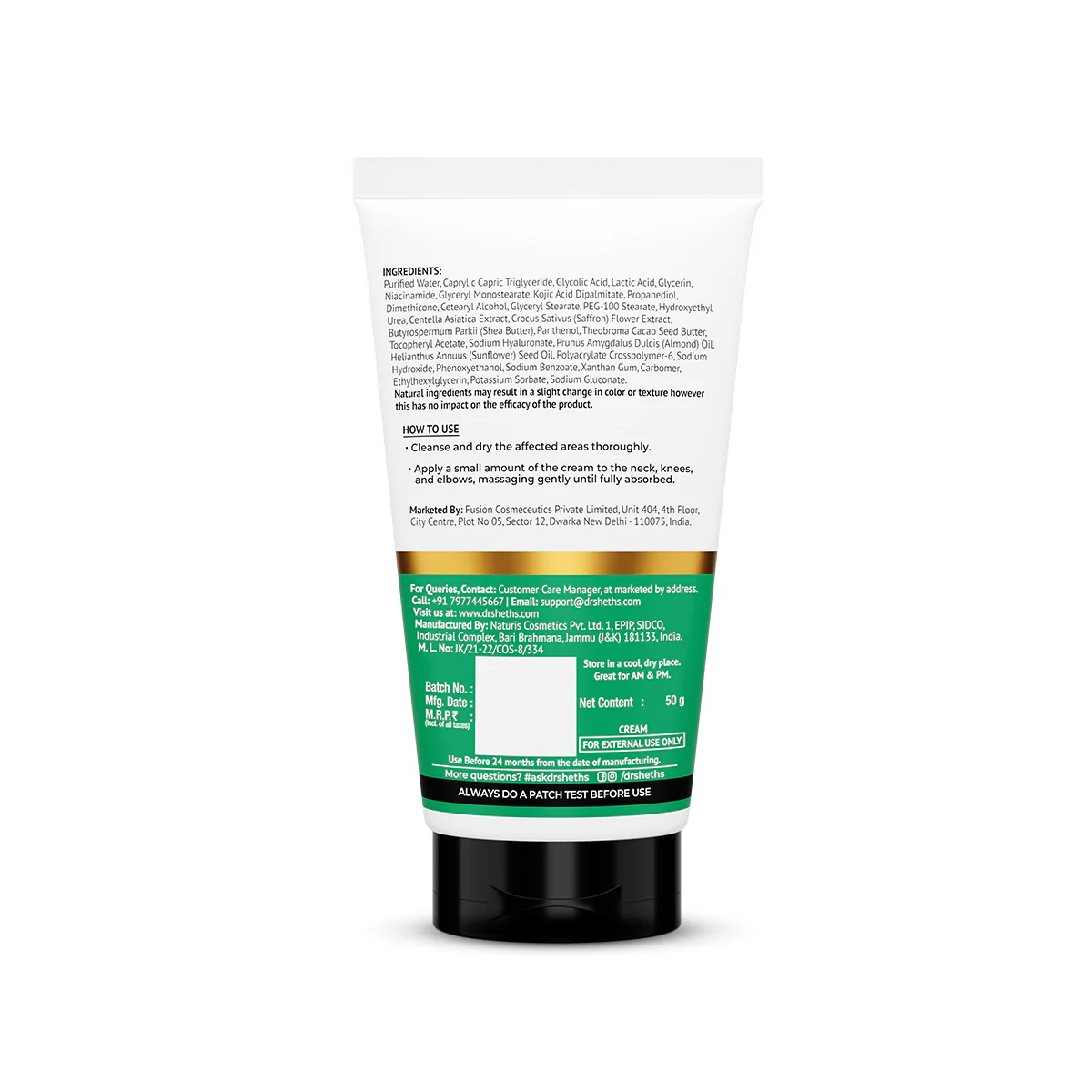 Kesar & Kojic Acid Neck, Knee & Elbow Cream - 50 gm - Image 14