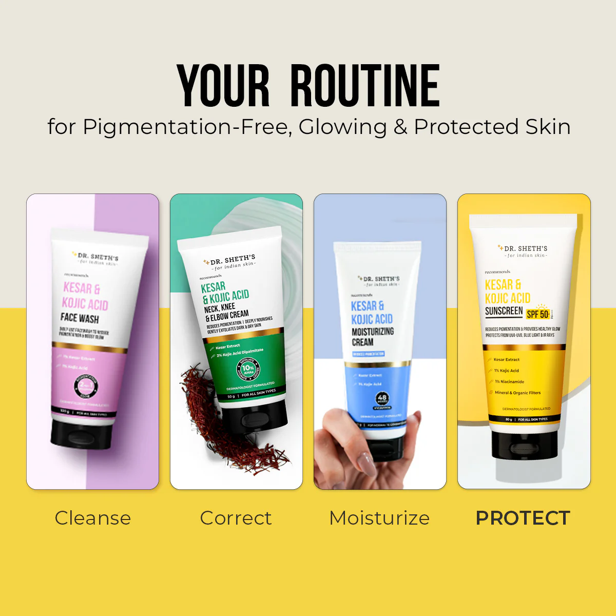 Kesar & Kojic Acid Sunscreen - 80g In-Vivo Tested SPF 50+ PA ++++ - Image 11