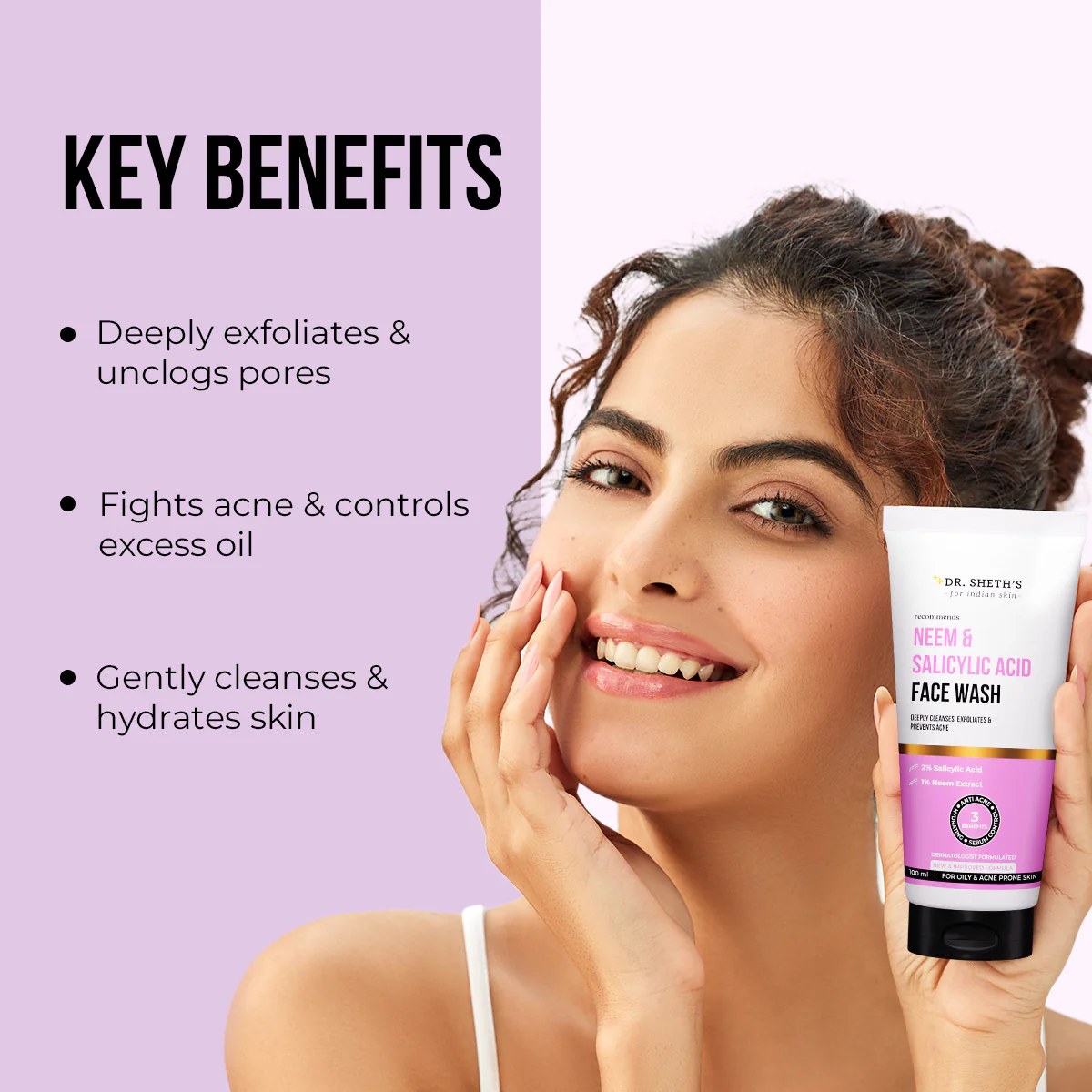 Neem & Salicylic Acid Face Wash - 100ml - Image 2