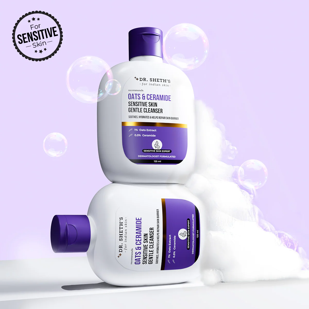 Oats & Ceramide Sensitive Skin Cleanser - 125ml - Image 14
