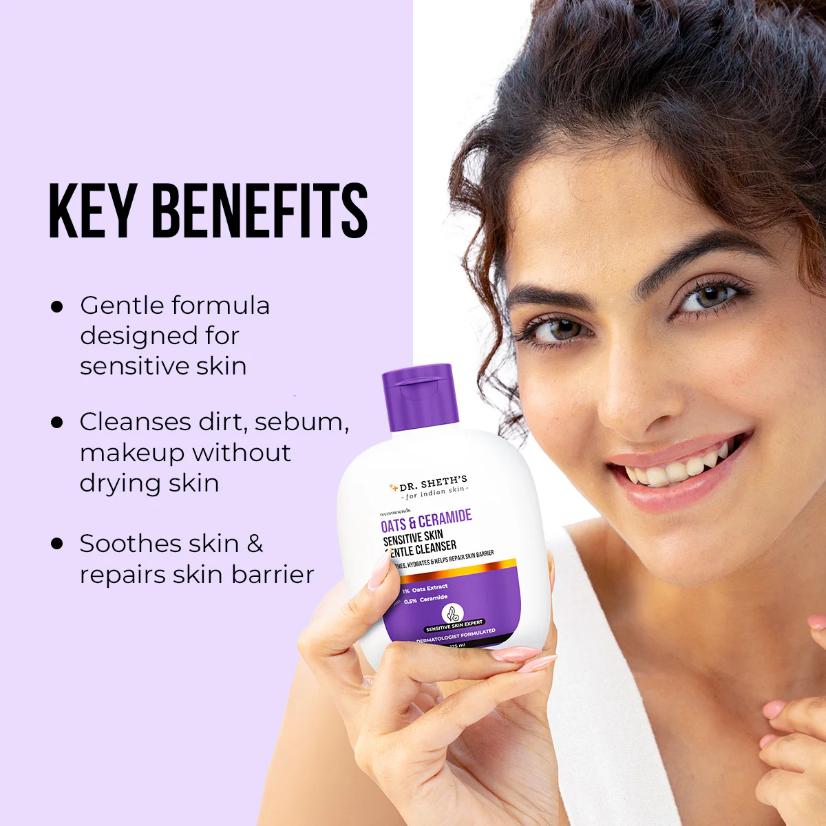 Oats & Ceramide Sensitive Skin Cleanser - 125ml - Image 4