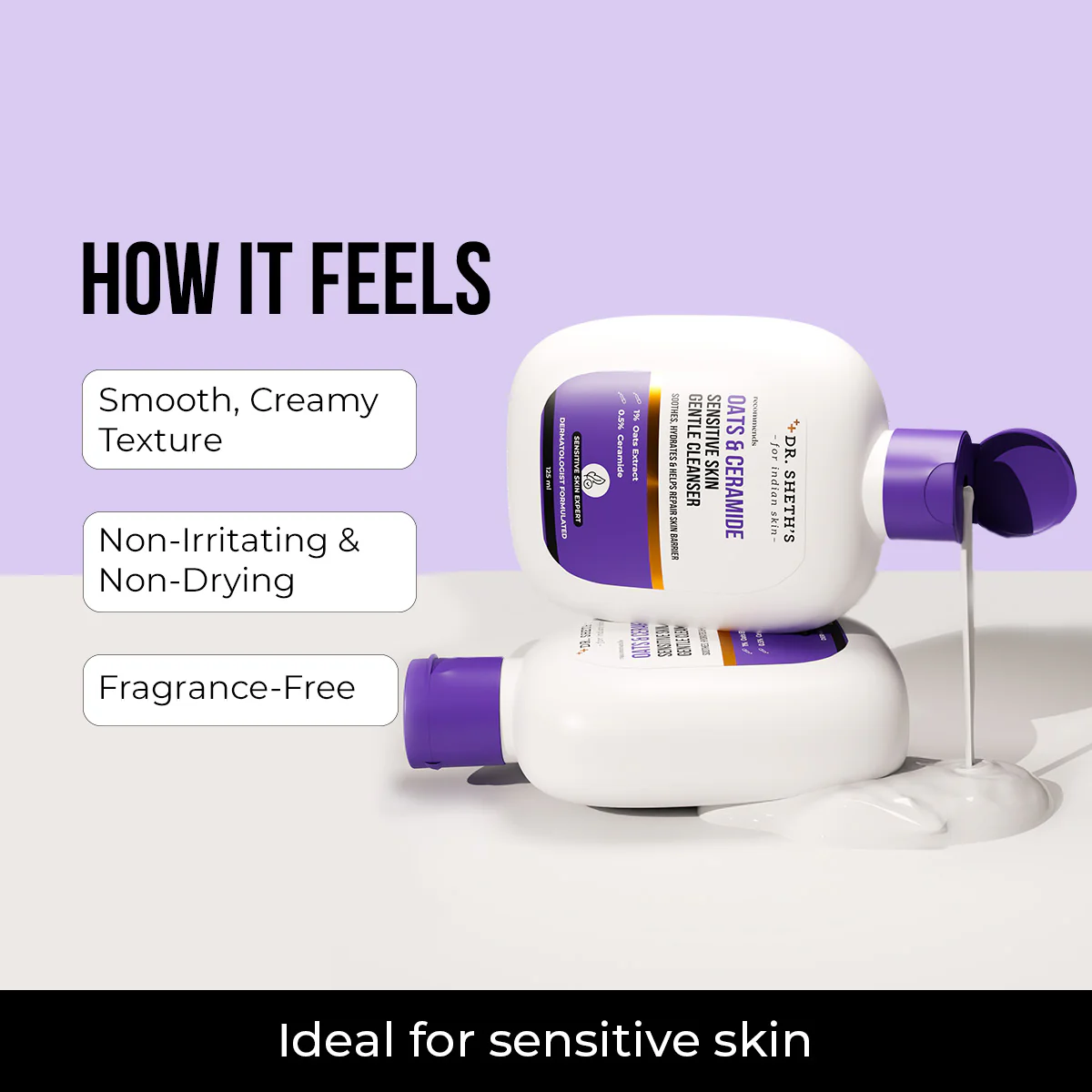 Oats & Ceramide Sensitive Skin Cleanser - 125ml - Image 9