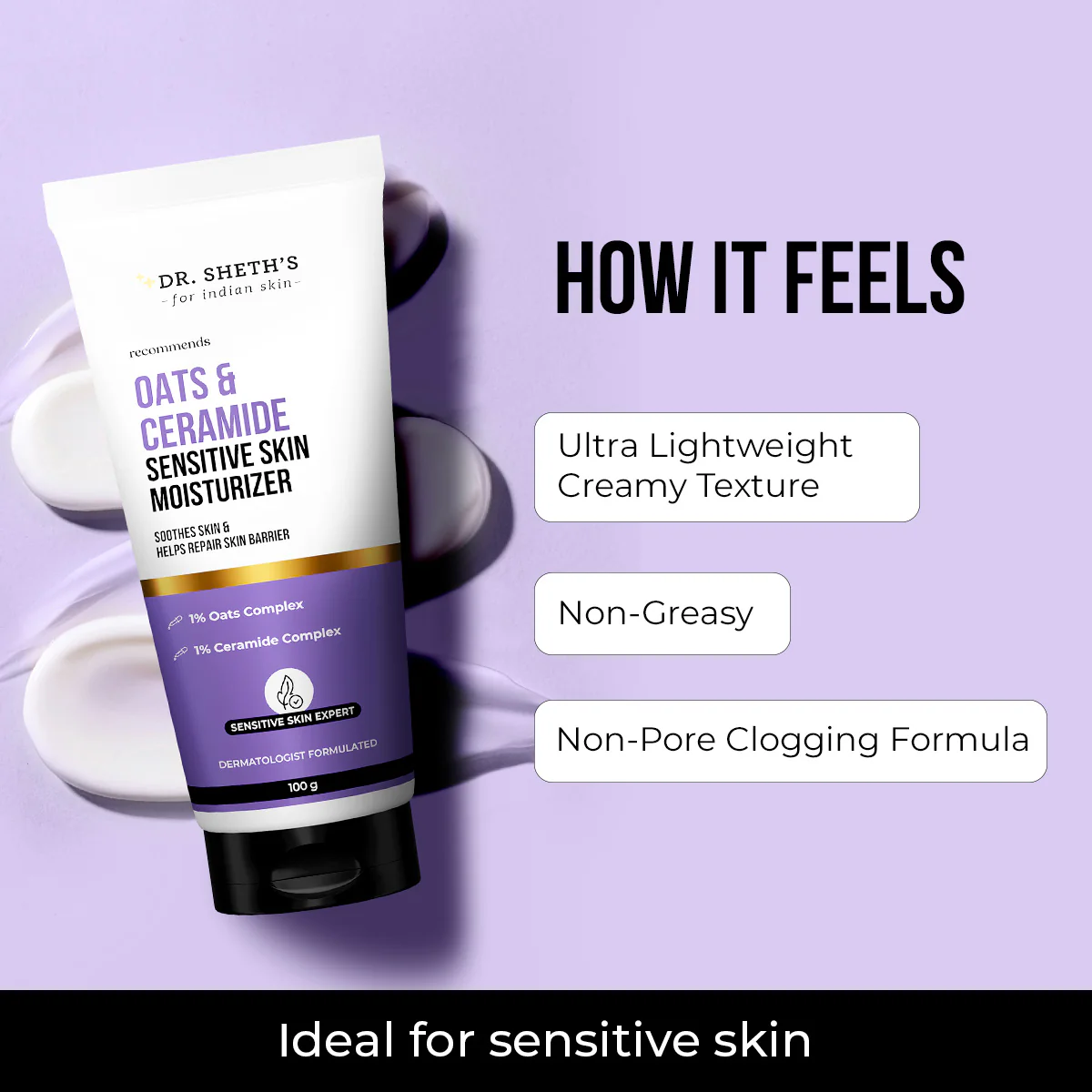 Oats & Ceramide Sensitive Skin Moisturizer - 100g - Image 11